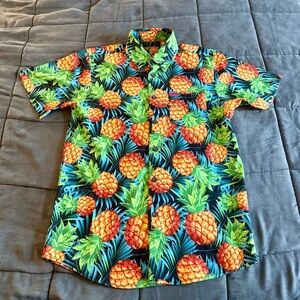 Dixxon Pineapple Party Shirt Tropical Men's Small Rare! Sold Out